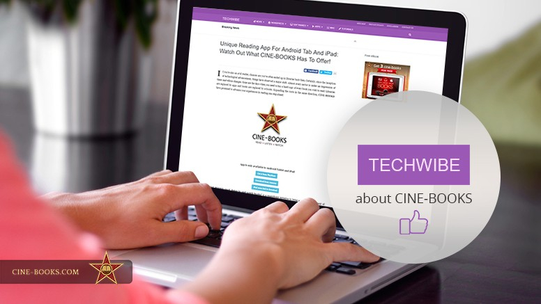 “Try it yourself!” The technology portal Techwibe praises cine-books!   (cover)