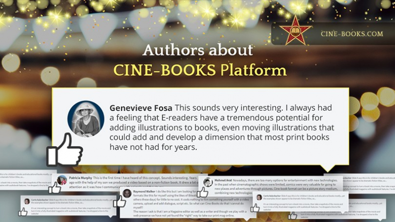 “Tremendous potential.” CINE-BOOKS’ opening registration on the platform for authors is highly prais